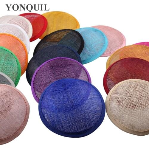 16 Colors 13CM Sinamay Fascinator Base High Quality Millinery Accessories Party Cocktail DIY Hair Accessories Wedding Headwear