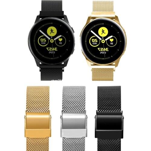 18 20 22mm Soft Milanese Strap Watchband Buckle Replacement Band Watch Accessories For Samsung Galaxy Watch 3/Active 2 46mm band