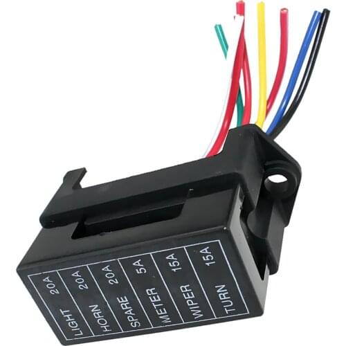 6 Way 32V Car Boat Blade Fuse Box Block Holder for Middle Size ATC ATO