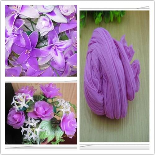 Free shipping 47 colors mix shipping or only one color ship mesh flowers,nylon stocking material/ronde flower for DIY flower