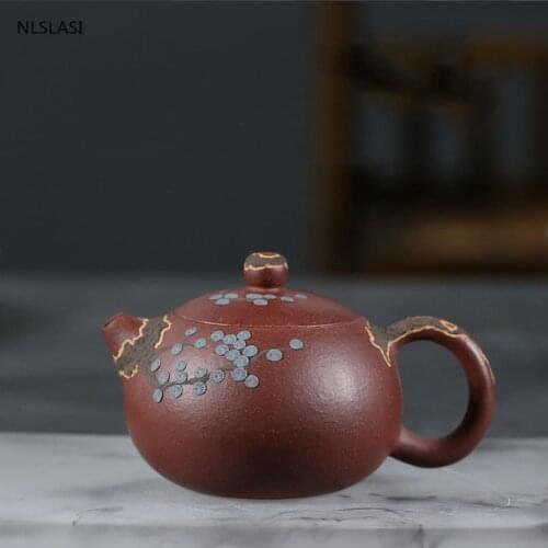 Yixing tea pot purple clay filter Xishi teapot Handmade beauty kettle Tea ceremony supplies Customized gifts Authentic 170ml