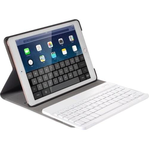 For iPad 9.7 2018 A1893 A1954 Ultra Thin PU Leather Case Cover+Removable Wireless Bluetooth Russian/Hebrew/Spanish Keyboard
