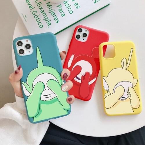 Teletubbies Case For iPhone 12 11 Pro MAX mini Phone Coque For iPhone 7 8 6 6S Plus Xs Max X XR 5 SE 2020 Cartoon Silicone Cover