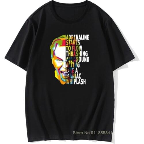 Mens Hetfield Art Whiplash Tshirt Jazz Drums Drummer Music Movie Cotton Tops Unique Vintage Tee Shirt Tee Shirts