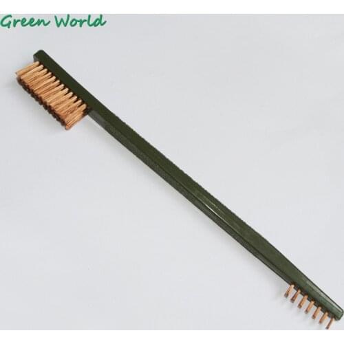 Green World 3pcs/lot Double-ended Utility Breech Gun Brush,Phosphor Bronze Brush, Gun Cleaning Brush
