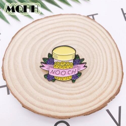 Cartoon Cute Plants Flowers Winding Bottles Enamel Brooches Drinks Honey Alloy Badges Clothes Pins Accessories Jewelry Gifts