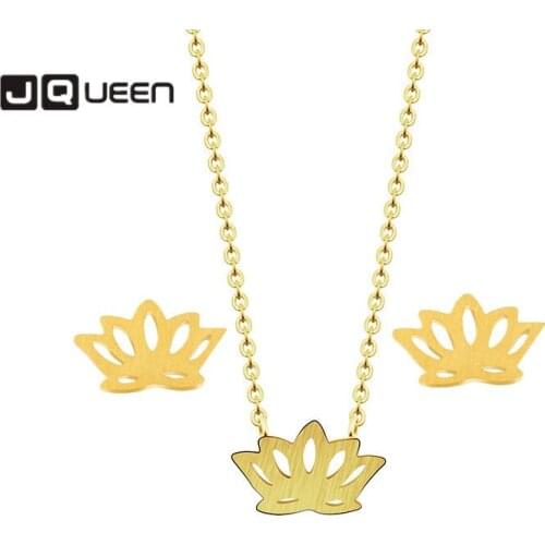 European and American Fashion Simple Popular Flower Lotus Lotus Necklace Set Flower Necklace