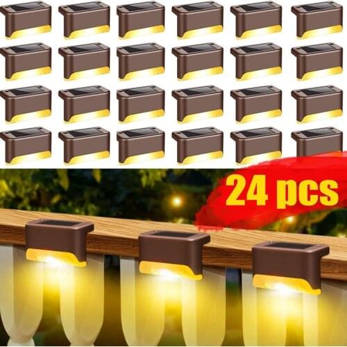 Solar Deck Lights Solar Lights Outdoor Fence Solar Outdoor Waterproof for Outdoor Pathway Yard Fence Stairs Step and Fences