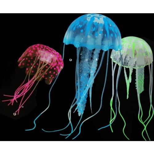 Artificial Jellyfish Artificial Glowing Aquarium Jellyfish Ornament Aquatic Pet Supplies Fish Tank Aquarium Landscaping Decor
