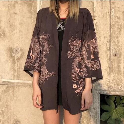 Woman Man Coat Fashion Japanese Summer Kimono Cardigan Kimono Yukata Thin Loose Outer Garment