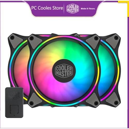 Cooler Master MF120 HALO 3 in 1 KIT 120mm Dual Loop Addressable RGB Lighting 5V/3PIN ARGB Computer Case CPU Cooling fan