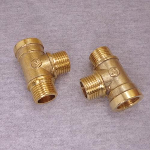 Brass Tee BSP 1/2 inch Female Male Male