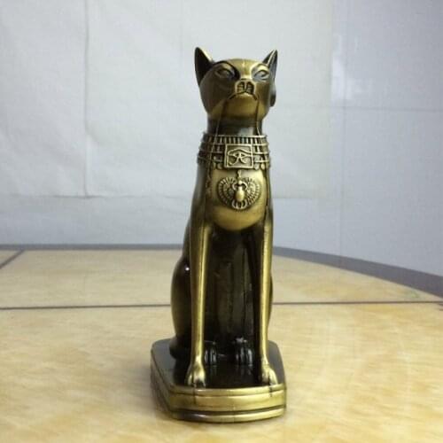 Metal Statue Egyptian Cat God Figurine Cat Ancient Egypt Metal Sculpture Home Desk Office Decor Gift Home Decoration Accessories