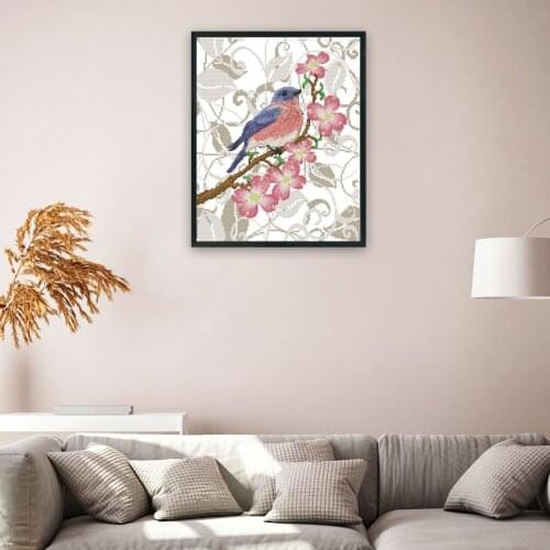 Cross Stitch Artwork Animal Ecological Cotton 14CT Stamped DIY Cross Stitch Kits Printed Embroidery Home Decorations