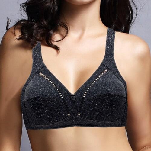 New Arrival Women Sexy Bras Underwear Wireless Floral Brassiere No-Padded Lingerie Soft Comfort Sleeping Tops Plus Size 50B 52B