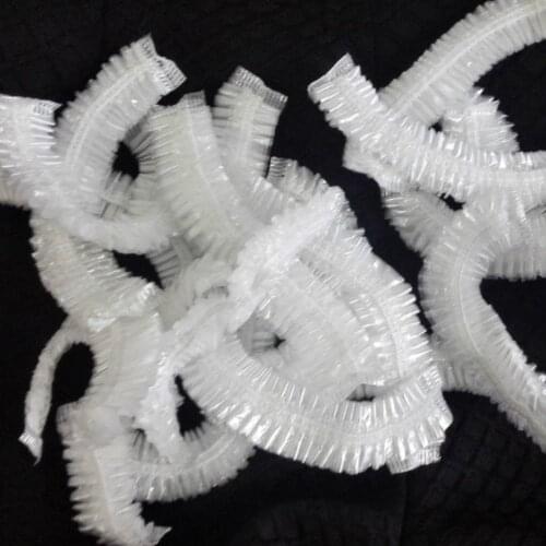 20pcs Disposable Clear Spa Hats One-Off Elastic Shower Bathing Cap Waterproof Show Hats for Hair Salon Home