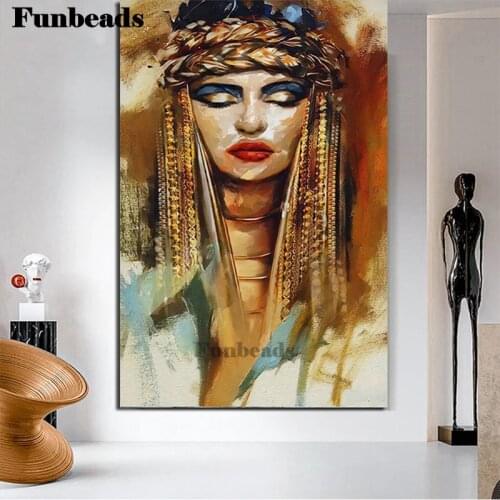 Full square Round drill Diamond embroidery Watercolor abstract art, Indian woman 5D DIY diamond Painting Cross Stitch FF5563
