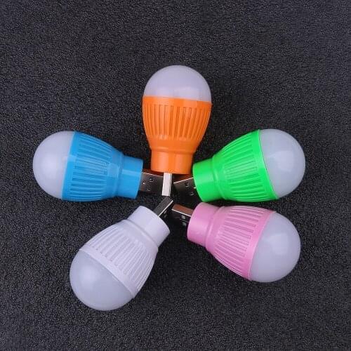 Portable 5V USB Bulb Light Outdoor Camping Hiking Light Work With Power Bank Notebook