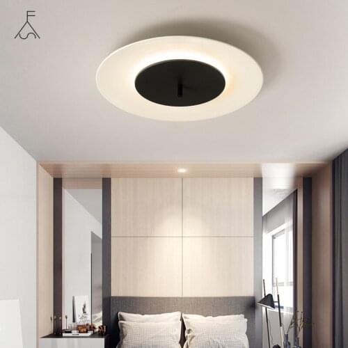 Nordic Living Room Simple Ceiling Light Modern LED Bedroom Atmospheric Macaron Flying Saucer Round Ceiling Light Ceiling Lights