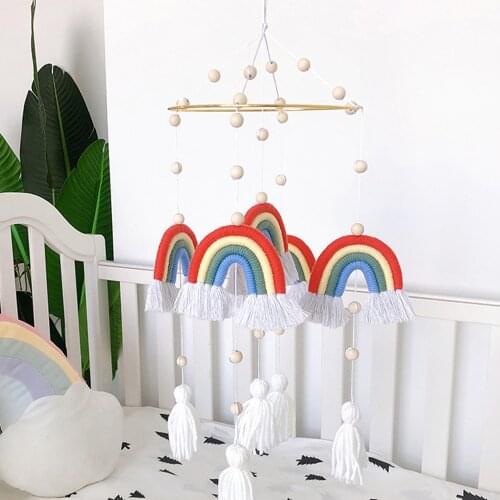 Baby Rattle Hanging Bed Wind Chimes Bell Mobile On the Crib Toy 0-12 Months for Newborn Kids Room Decor Photography Props
