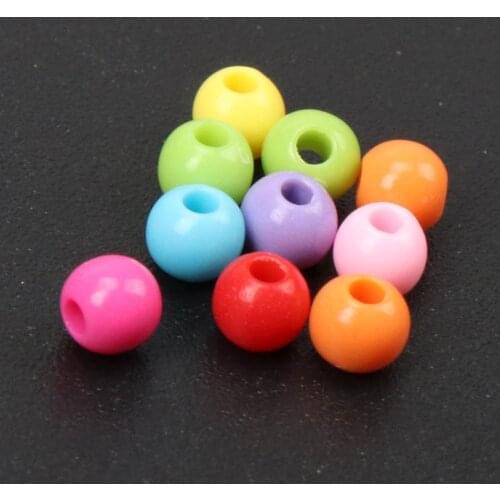 Mixed Solid color Acrylic Round Spacer Loose Beads For Jewelry making DIY 4mm 1000pcs KL58