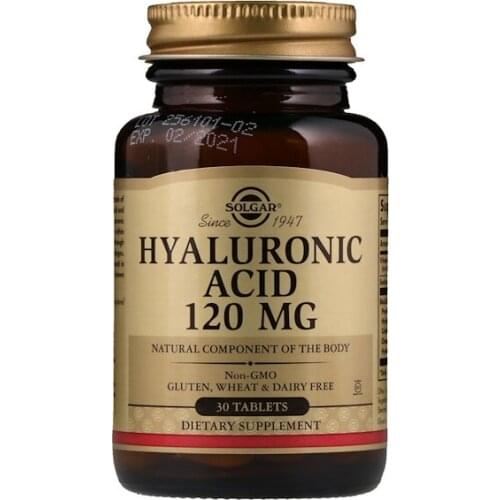 Solgar Hyaluronic Acid 120 mg 30 Tablets BioCell Collagen II Chondroitin Sulfate Hyaluronic Acid Vitamin C FREE SHIPPING