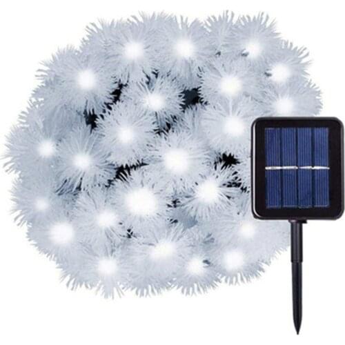 Solar Snowball Ball led string Lights Fairy Lamp Outdoor Garden Decoration Street Light Christmas New Year Waterproof Lighting