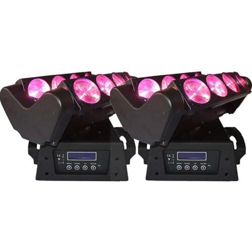 2pcs/lot chips RGBW 4 in 1 8x12w spider light LED Beam Spider Moving Head 8x12W beam for Party Disco DJ Club