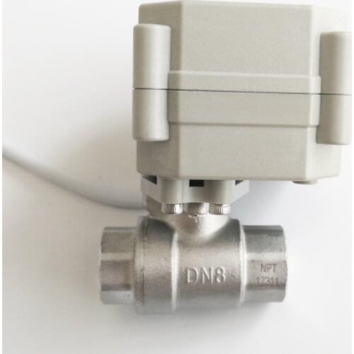 TFM8-S2-C, New Stainless Steel 1/4'' DN8 Proportional Valve 0-5V 0-10V or 4-20mA Power Supply DC12V, DC24V For Water Application