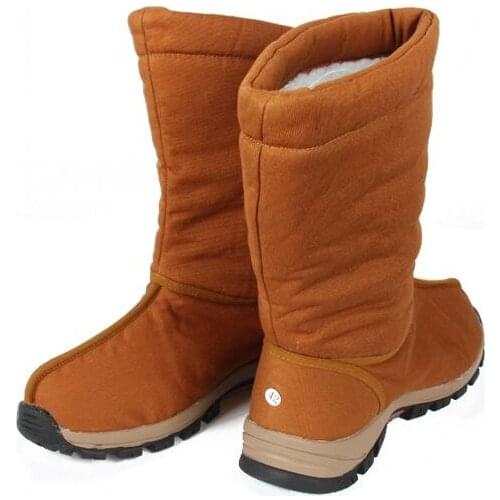 Unisex winter warm 4color black EU35~EU46 shaolin monk kung fu shoes arhat lohan wushu boots buddhism zen lay buddha sneakers