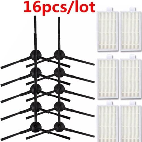 10*Side Brush + 6Pcs dust hepa filter replacement for Ariete Briciola 2711 2712 2713 2717 Robot Vacuum Cleaner Robotisc Parts