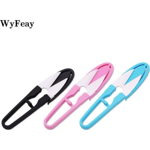 1Pcs/Lot Safety Ceramics Thread Yarn Cutter Sewing Scissors Fishing Shears Cross Stitch Embroidery Scissor Fabric Supplies Tools