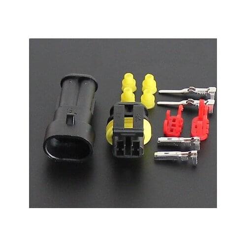 10sets 2Pins Waterproof Electrical Car Motorcycle HID Wire Connector Plug