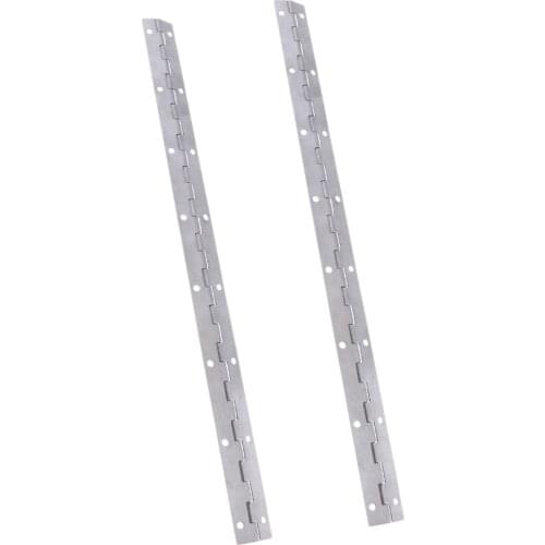 2x Durable Stainless Steel Marine Boat Yacht Pontoon Boat Gate Doors Piano Hinge Deck Cabin Hardware 38x2.5 cm