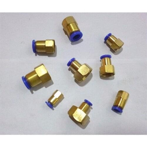 5pcs Tube O/D 12mm To 1/8" 1/4" 3/8" 1/2" Pneumatic Push In Connector Quick Release Fitting BSP Female Quick Connector