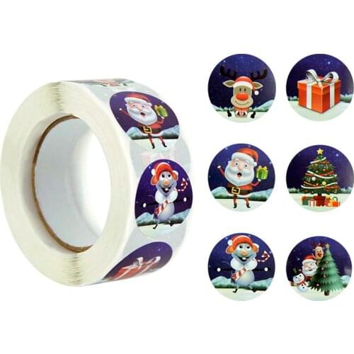 500pcs Merry Christmas Theme Seal Labels Stickers DIY Gift Baking Package Envelope Decorations Wrapping Box Label Christmas Tags