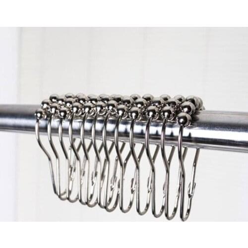 500pcs Shower Curtain Rings Hooks Stainless steel Bathroom Clip Easy Glide Hooks Shower Curtain Rings Curtain Hooks fang