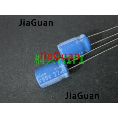 20pcs NICHICON BT 50V22UF 8X11.5MM Aluminum electrolytic capacitor bt 125degrees 22uF/50v military industrial capacitor 22UF 50V