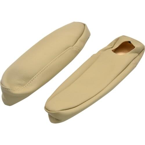 PU Leather Armrest Cover Front Interior Door Armrest Handle Inner Panel Pull Trim Cover Fit for Honda Odyssey 2005-2010