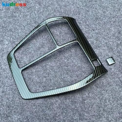 For Toyota RAV4 RAV 4 2019 2020 2021 Stainless Steel Carbon Fiber Interior Gear Shift Panel Cover Trim Car Accessories LHD