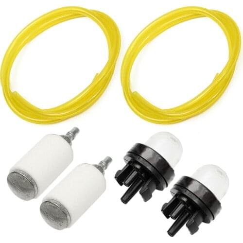 2*3.5/2.5*5mm Strimmer Fuel Gas Line Filter Snap Pipe Hose String Tube for Chainsaw Trimmer Blower with 2Oil Bubble Fuel Filter