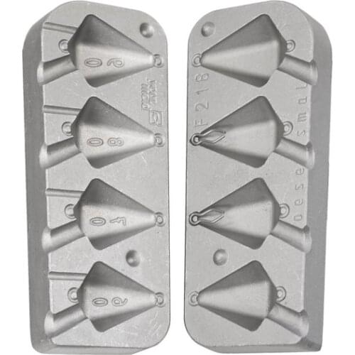 Mould for lead fishing Gr. 60-70-80-90 + 20 Loops Mini complimentary fishing boat fishing in river