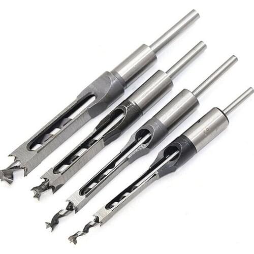 HSS Metric Mortising Chisel Woodwork Square Hole Drill Bit Cutter Tool