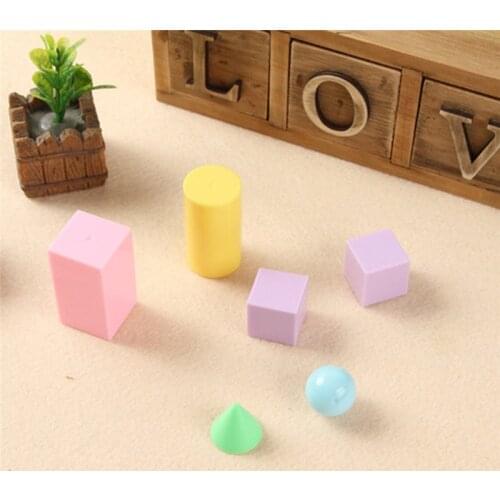 6 Pcs Geometric Shapes Montessori Toys Colorful Shapes Math Toys For Children Learning Educational Toy