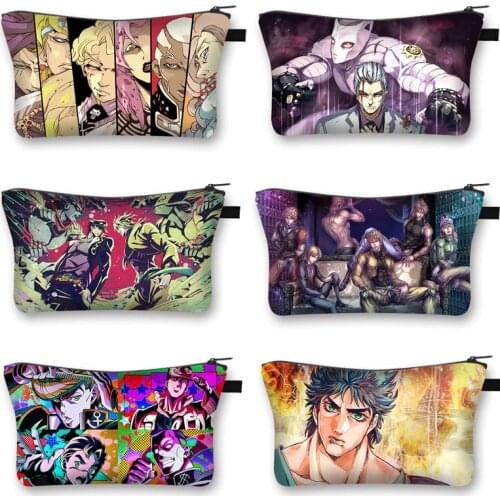 Anime Jojo Bizarre Adventure / Killer Queen Cosmetic Cases woman Makeup Bag girls Storage Bag Ladies Zipper Cosmetic Bag