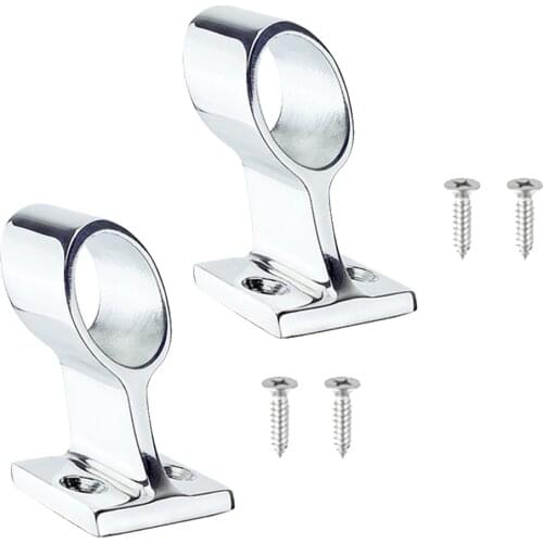 2pcs 1' Stainless Steel Marine Boat Hand Rail Fitting Middle Stanchion Bracket
