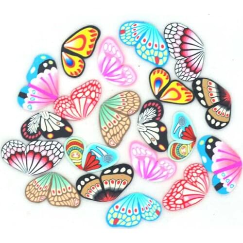 16X26mm Baked Polymer Clay Butterfly Wings|Polymer Clay Butterfly Miniatures|Clay Scrapbooking Wing|Polymer Clay Jewelry Parts