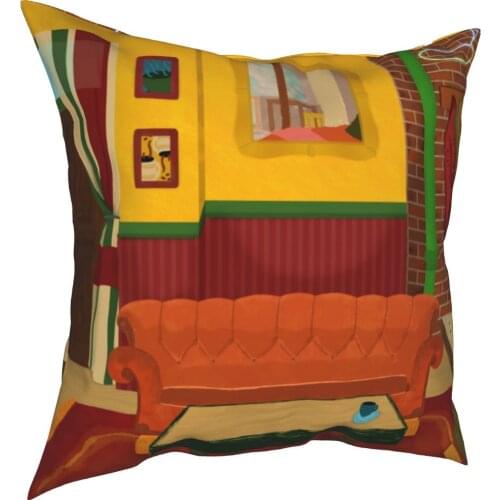 Central Perk Square Pillow Case Friends Tv Show Cushion Cover Awesome Polyester Decor Pillowcase for Home 18"