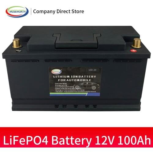100Ah LiFePO4 Battery 12v Lithium Iron Phosphate Battery with BMS Board CCA1900A Longer Life Deep Cycles Automobile car Battery