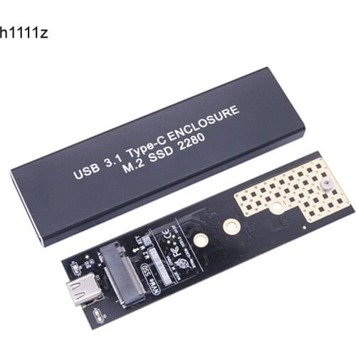 M2 SSD Case NVME Enclosure M.2 to USB Type C 3.1 SSD Adapter for NVME PCIE M Key 2230/2242/2260/2280 SSD Box M2 SSD Case RTL9210
